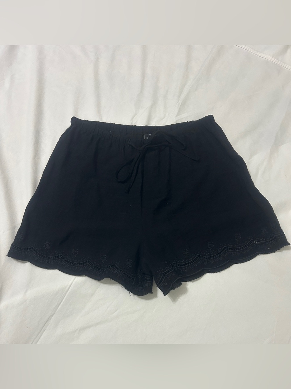 Vero Moda Black Elastic Waist Shorts with Drawstring